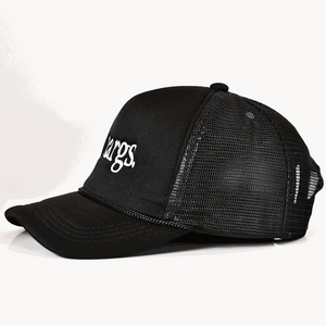 Margs. Black Trucker Cap